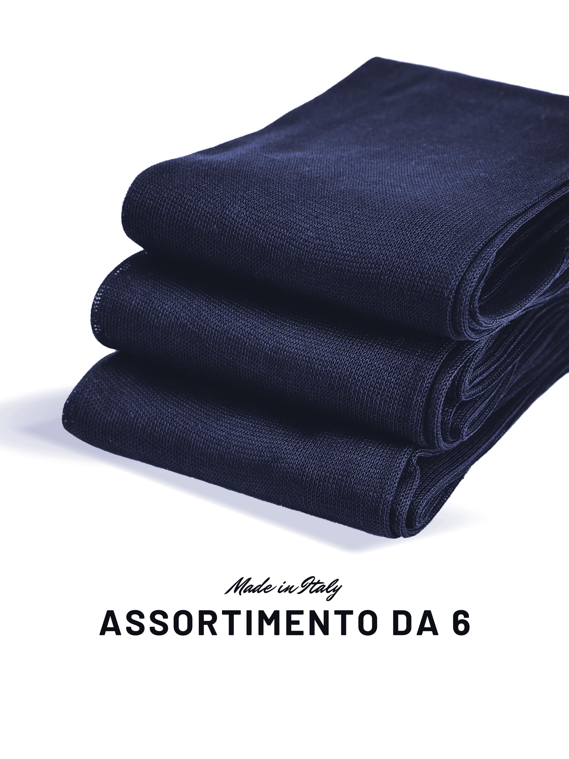 o-day Calze Filo Di Scozia Uomo Lunghe ( Confezione Da 6 ) Eleganti e Traspiranti Calzini Filo Di Scozia Uomo Made In Italy