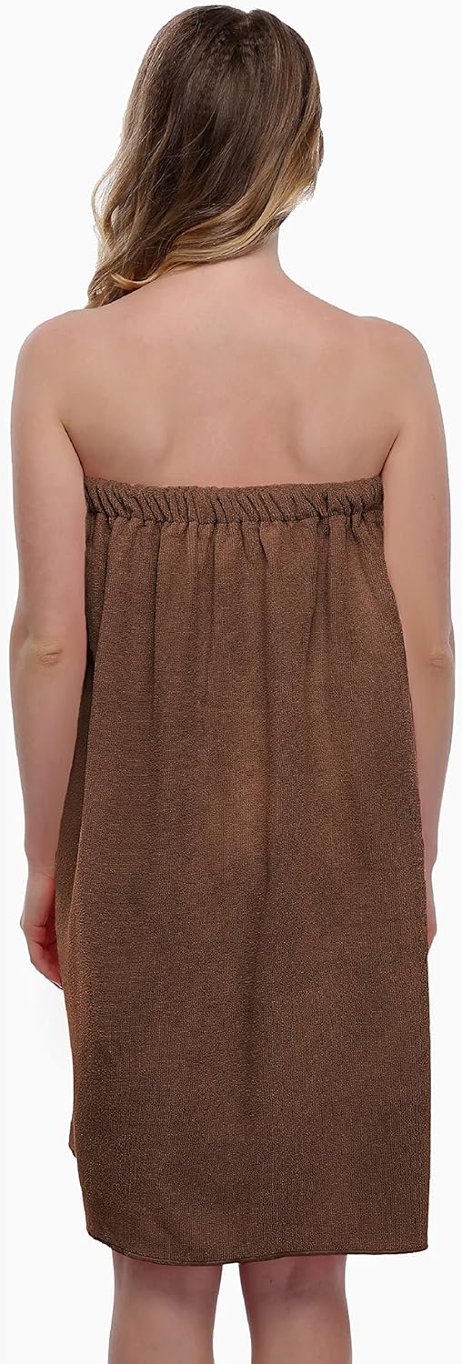 goodmansam Women's Shower Wrap Robes Spa Body Wrap Bathrobe Ultra Absorbent Cover up Towels - Image 3