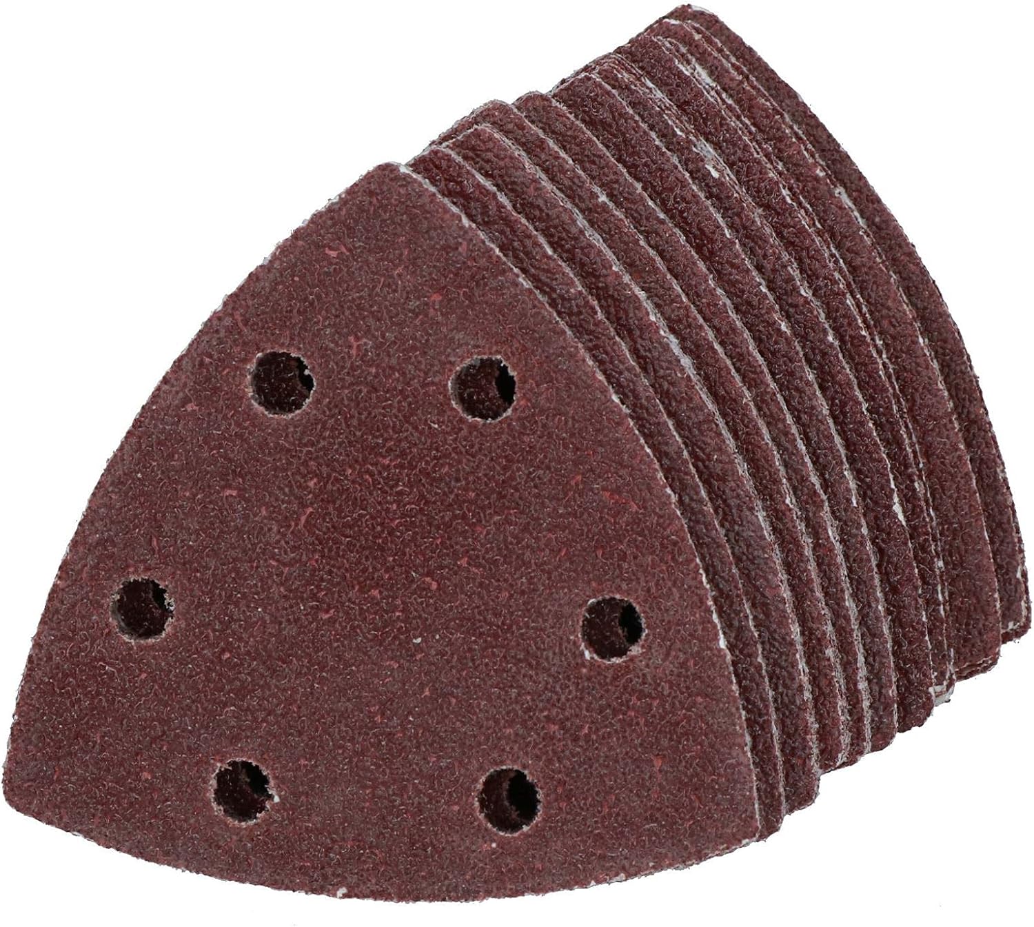 90mm Triangular Sanding Abrasive Discs Pads Hook Loop Backing 40 Grit 50pk