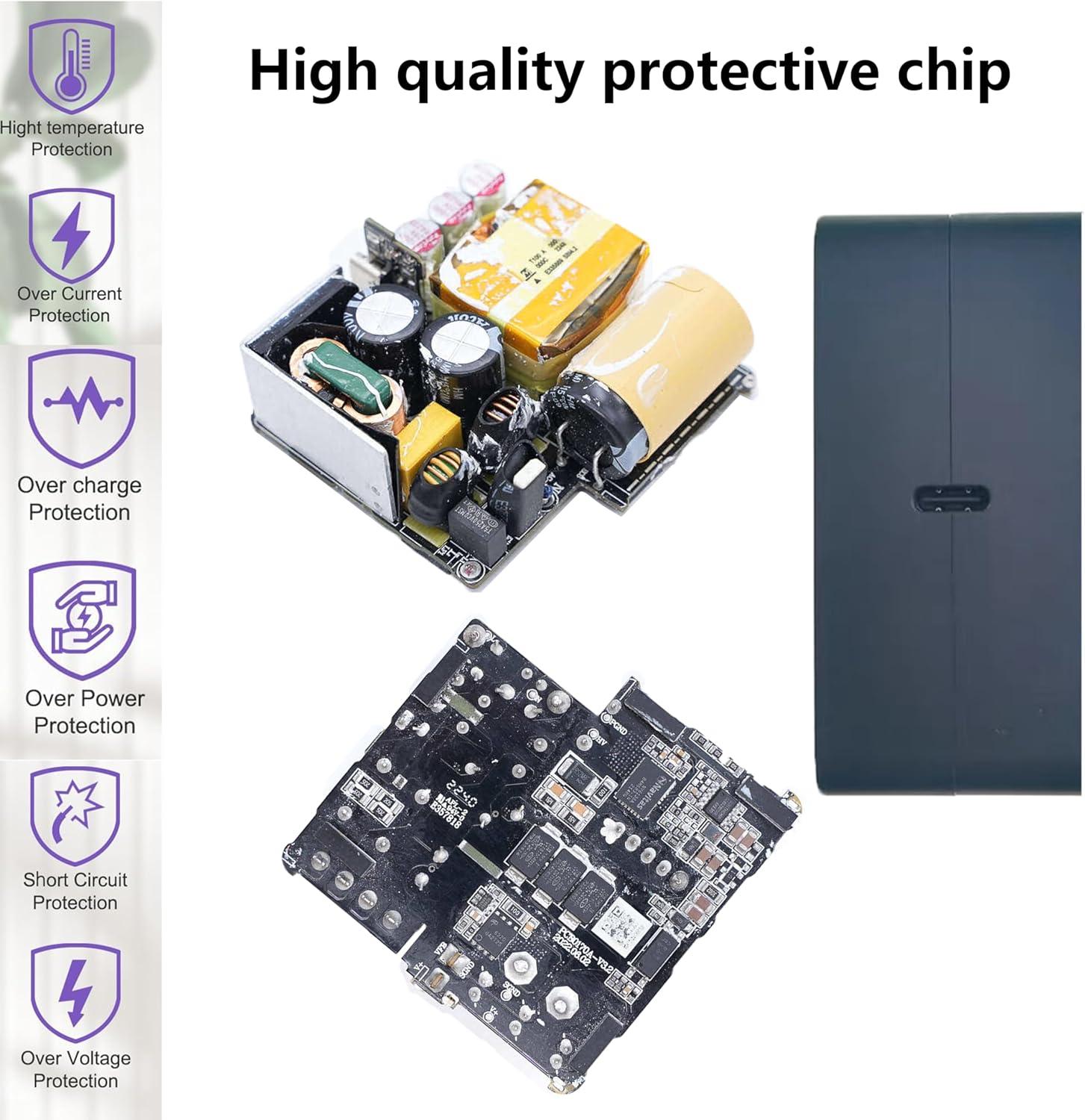 96W Fast USB-C Adapter Charger for HP Dragonfly Pro Laptop Chromebook and Other Output 5.0V, 9.0V, 15.0V 3.0A, 20.0V/4.8A, PD3.0 Laptop Adapter | Foldable Plug | UL Certified, Black