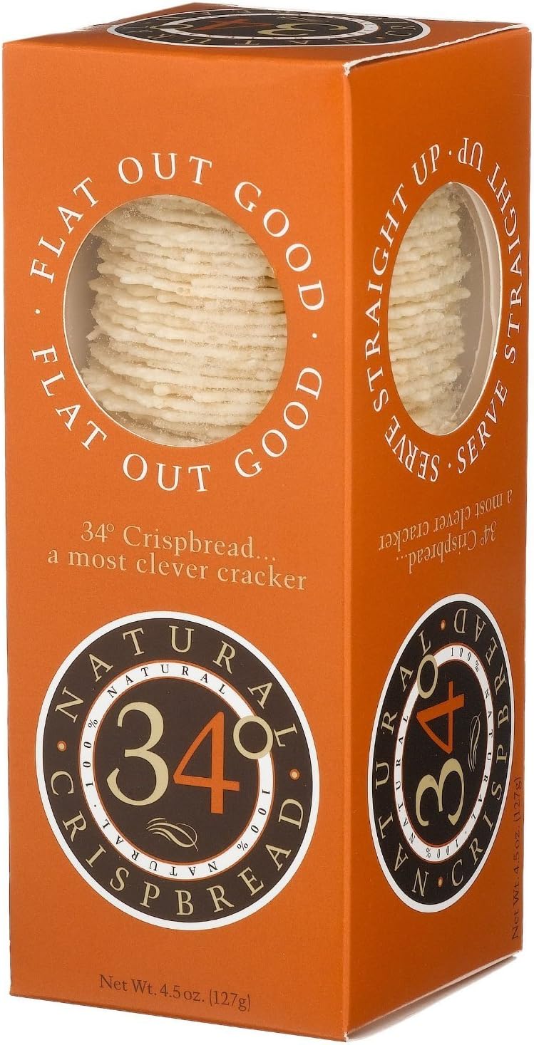 34 Degrees Natural Crispbread 4.50 Ounces (Case of 18)