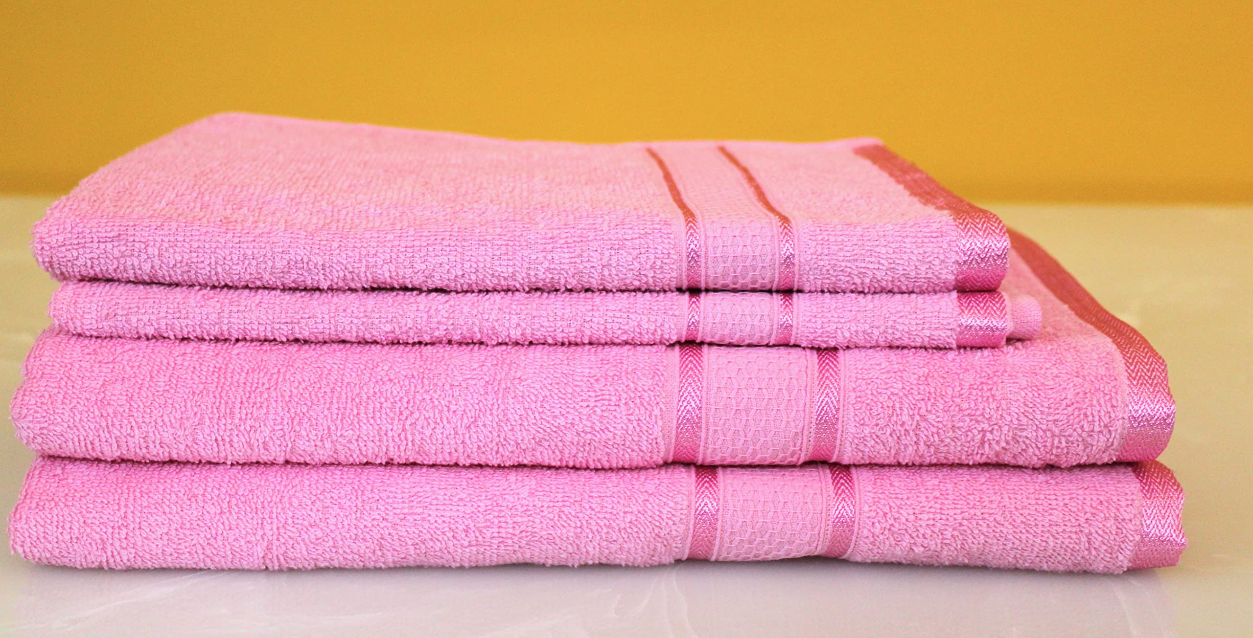 Frestol Terry - 2 Bath Towel + 2 Hand Towel (Pink)