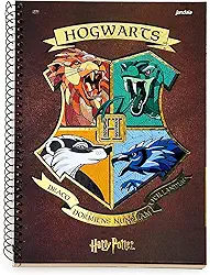 Caderno Espiral Univ CD 1 Matéria 96 Fls Harry Potter Hogwarts Marrom FSC - Jandaia