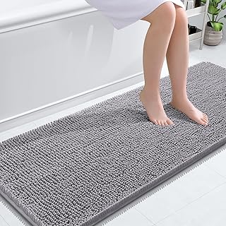 OLANLY Long Bathroom Runner Rug 59x24, Extra Soft Absorbent Chenille Bat...