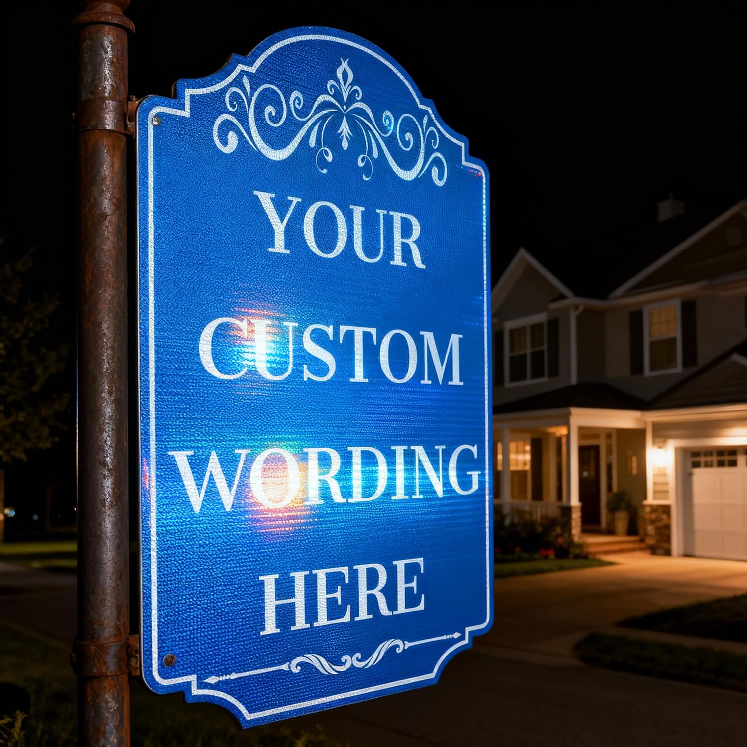Custom Personalized Decorative Sign -12x18 Inch Metal Outdoor Sign, 0.040 Aluminum, Reflective Option, Rust-Proof for Home & Garden