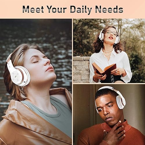 Miniatura 7 de Auriculares Bluetooth sobre la oreja, auriculares inalámbricos plegables 6S con 6 modos de ecualización, 40 horas de reproducción, auriculares