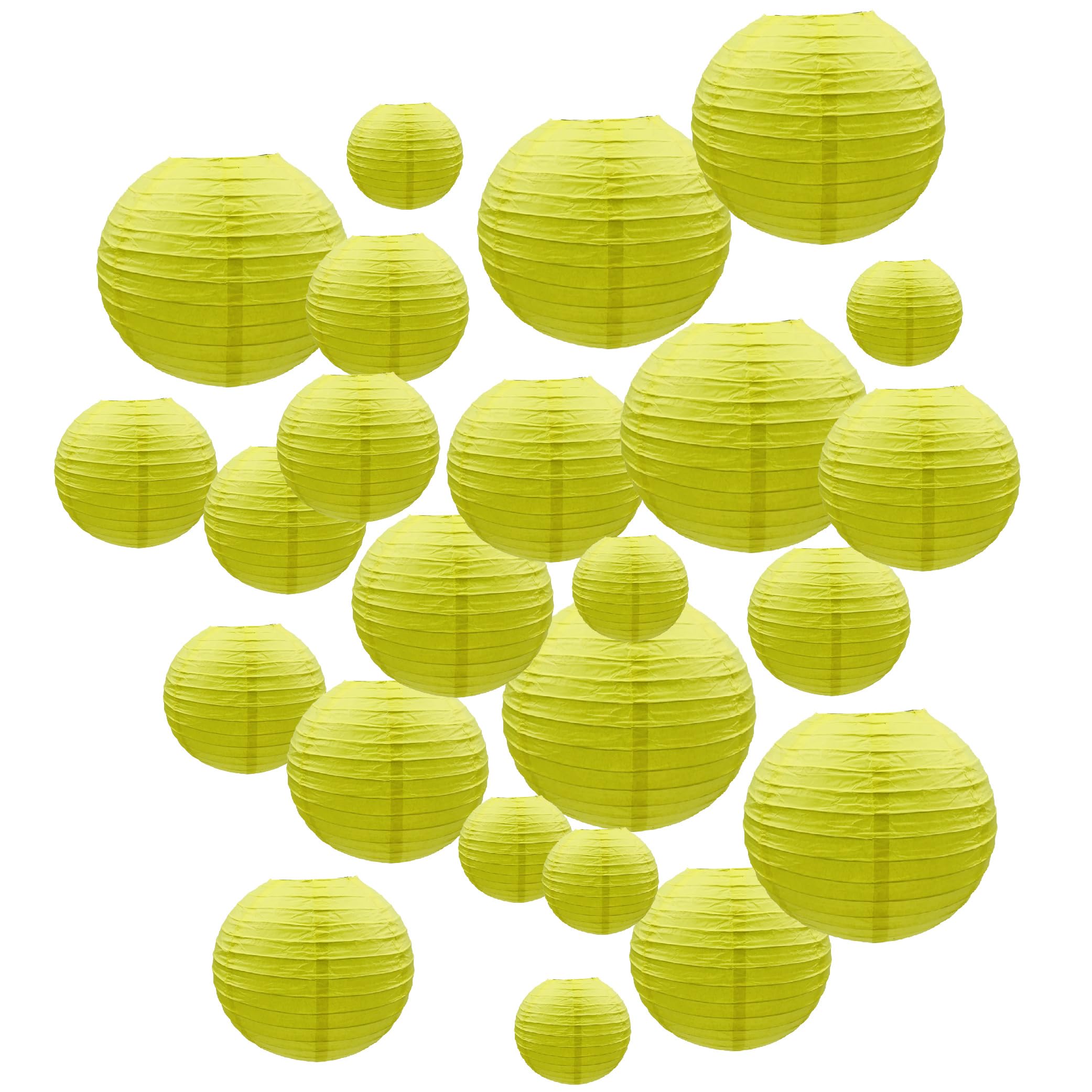 Handmade Decorative Chinese Japanese Hanging Paper Lanterns 24pcs Assorted Sizes 6