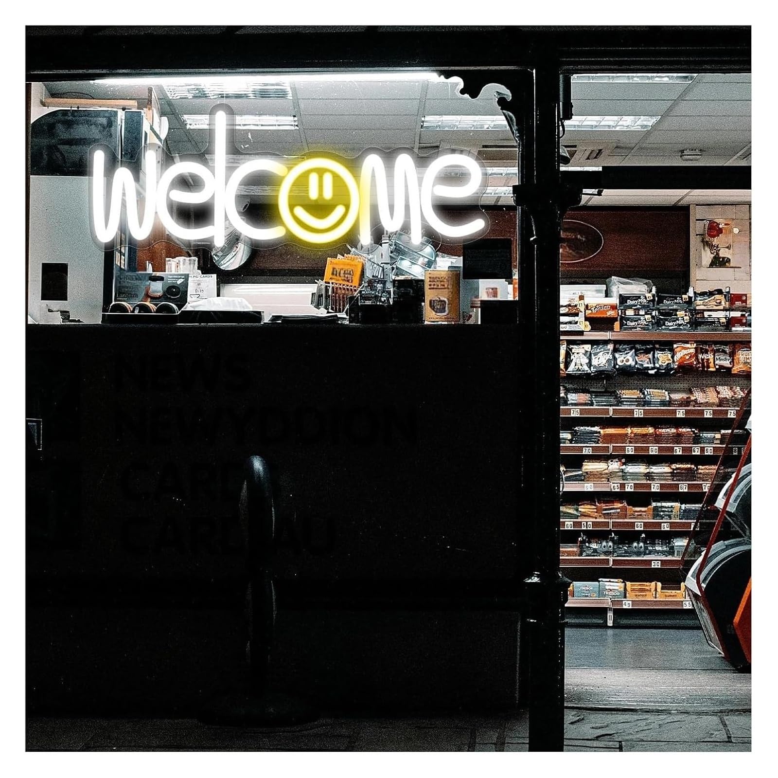 Decorazioni al neon con scritte, adatte per vetrine di negozi
