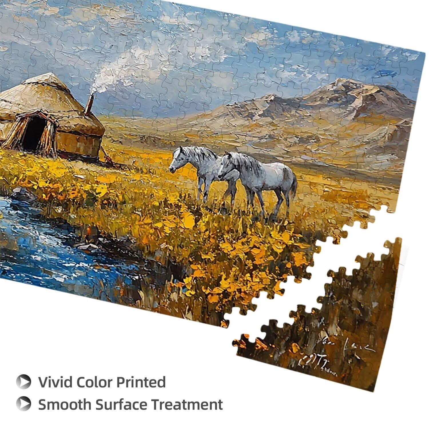 Puzzle 1692 Puzzle Erwachsene, EIN Herausforderndes Rätsel, Puzzles-Geschenk 179x31cm, Puzzlespiele für Die Ganze Familie, Geschenke für Frauen, Geschenke für Männer, Thema: Mongolische Wiese j-704