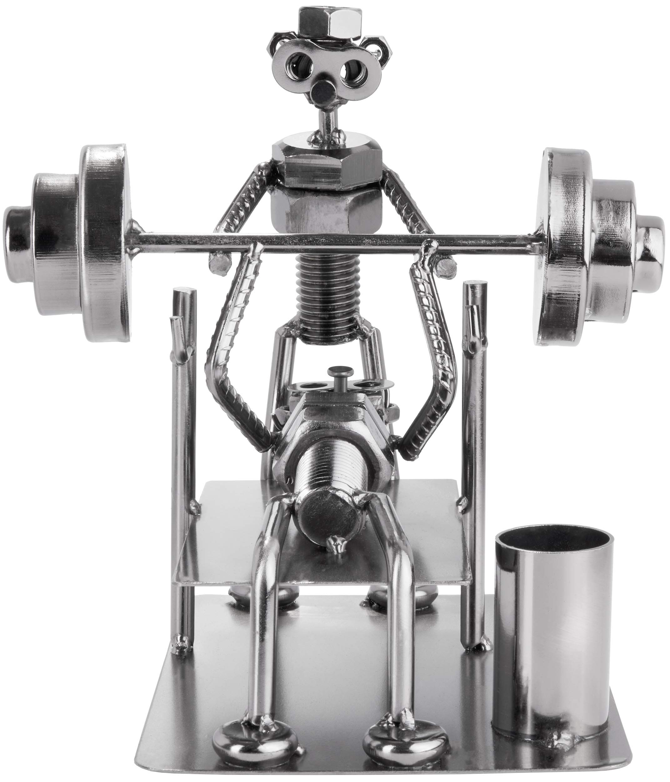 Steelman24 I Figurine en métal Vétérinaire avec Chien Et Porte-Cartes De Visite I Made in Germany I Idées Cadeaux I Sculpture d'Acier