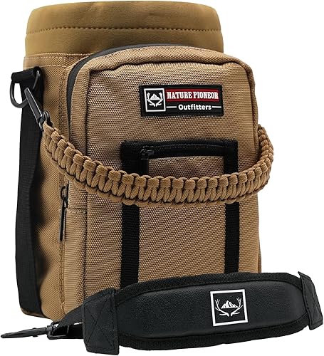 NATURE PIONEOR Soporte para botella de agua con correa ajustable  263236404664 onzas con aislamiento para botella de agua con mango de paracaídas y