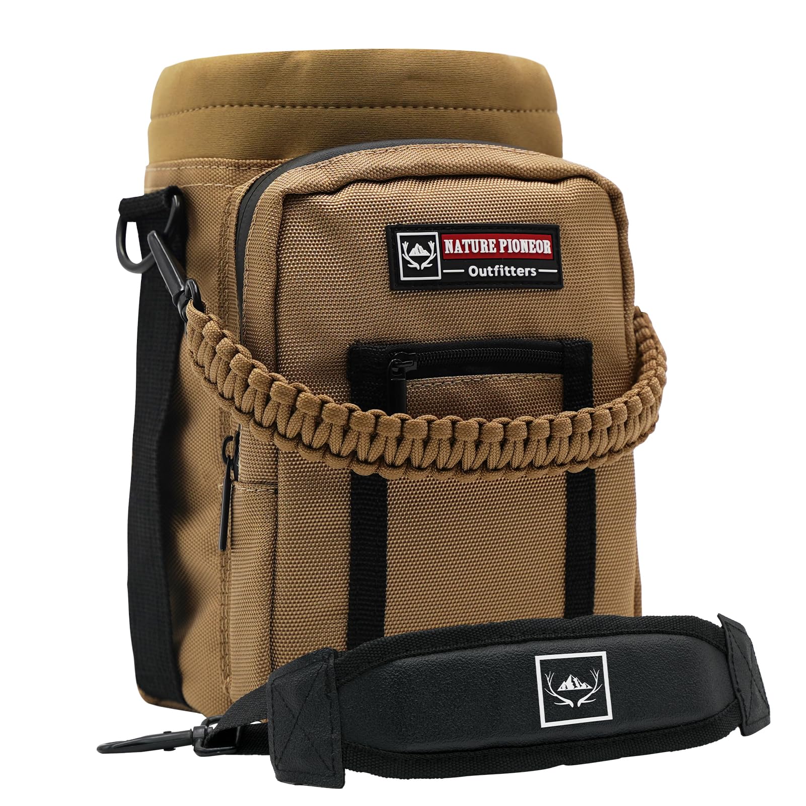 NATURE PIONEOR 64 oz Insulated Water Bottle Carrier Holder with Strap