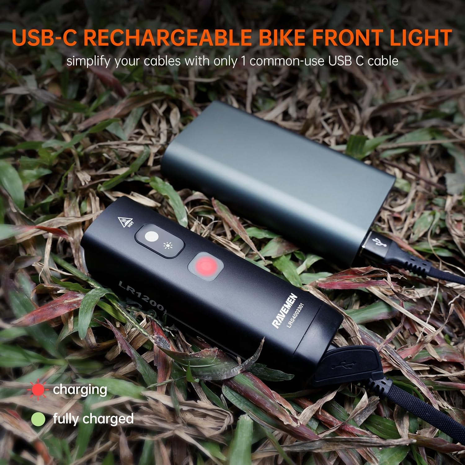 Robust aluminiumshus til RAVEMEN LR1200 cykellygten