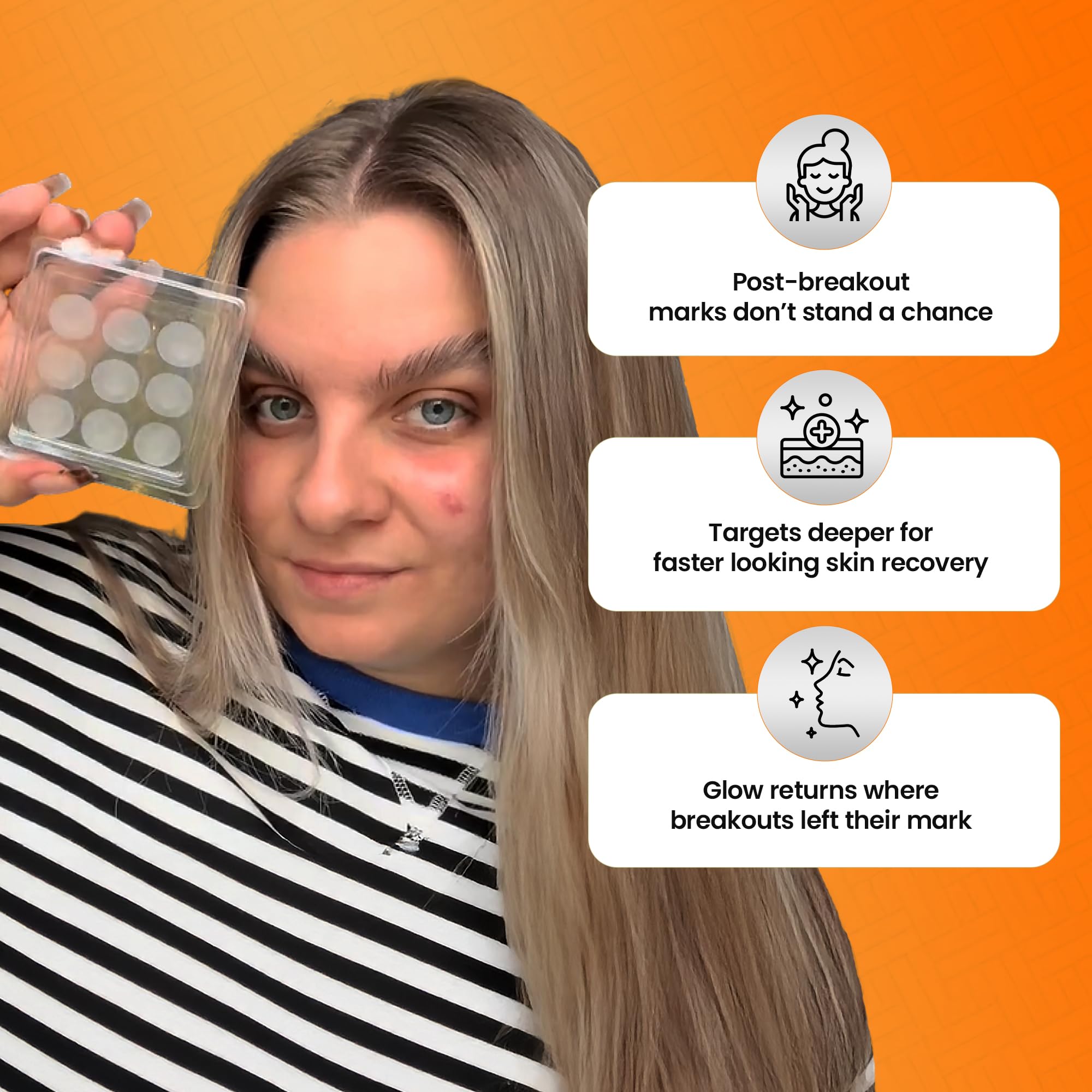 Carbon Theory POWA Vitamin C Microdart Spot Patches 9 Pack | Microdart Technology for Deeper More Targeted Treatment. Helps Reduce Post Breakout Hyperpigmentation with Vitamin C.