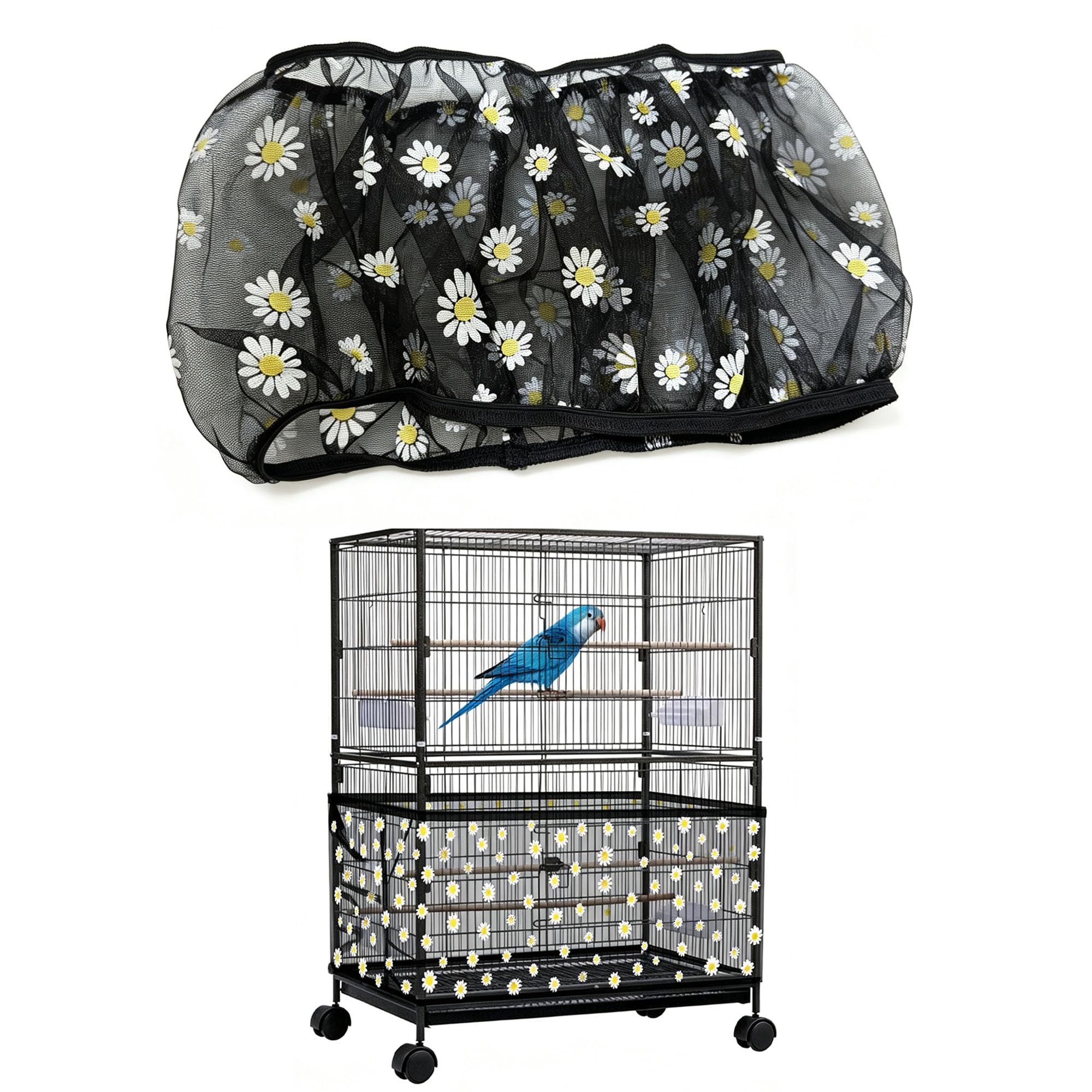 Photo 1 of Allazone Bird Cage Seed Catcher Net, Gray