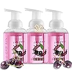 LOVERY Foaming Hand Soap-Packof 3-Moisturizing Hand Soap with AloeVera & Essential Oils-Alcohol-Free Hand Wash in Honey Almond, PomegranatePeach, Lavender Jasmine Scent-Free Bracelet