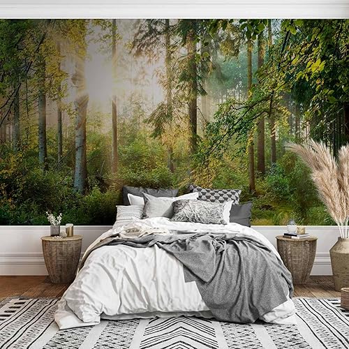 Miniatura 5 de artgeist Mural de pared premium Bosque 177 x 124 pulgadas, papel tapiz no tejido, decoración de pared de vellón, impresión fotográfica, diseño de