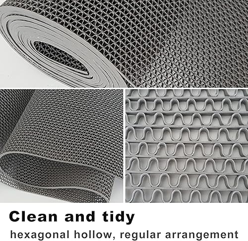 Miniatura 5 de Una alfombrilla de drenaje antideslizante de volumen completo de 3 x 10 pies tapete comercial antifatiga de PVC para garaje tapete de puerta húmeda