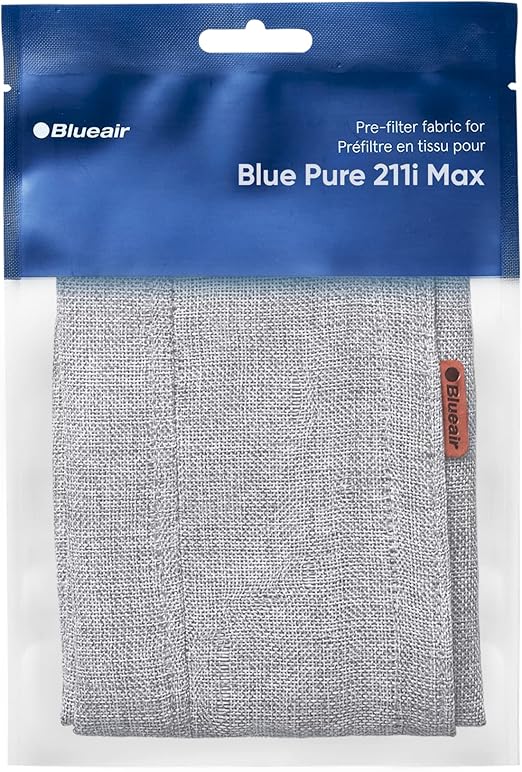 BLUEAIR Genuine Pre-Filter Blue Pure 211i Max Air Purifier, Washable Fabric, Fog Grey