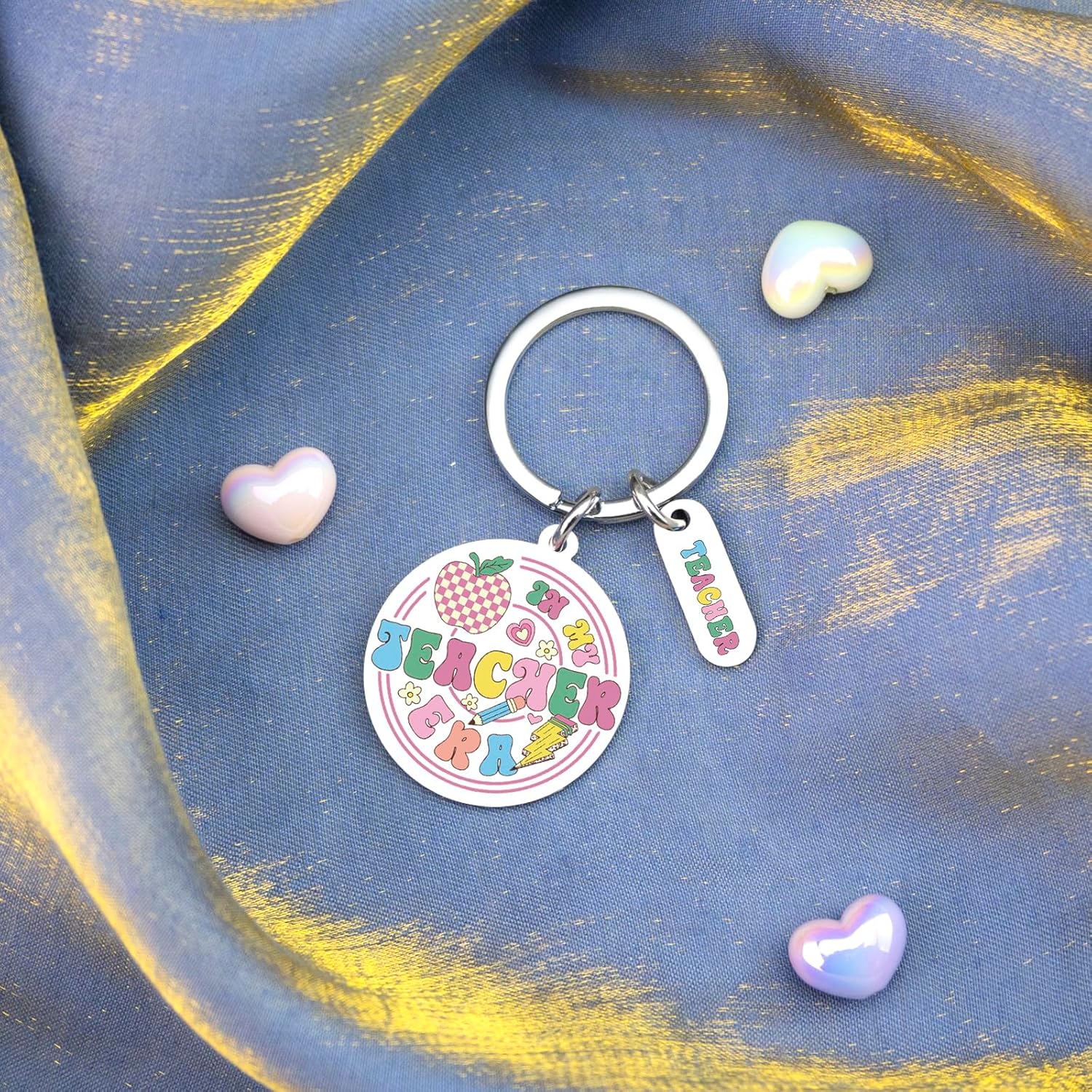 Teacher Valentine Gift for Women Daycare Teacher Appreciation Gifts Best Teacher Gifts from Students Teachers Gift for Valentines Day Birthday Gift Keychain - Image 2