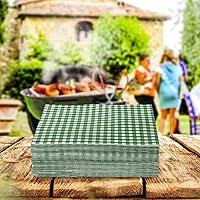 Vista 19 de Gatherfun Servilletas de papel desechables a cuadros blancos y negros para cenas, picnic y fiestas (paquete de 50)