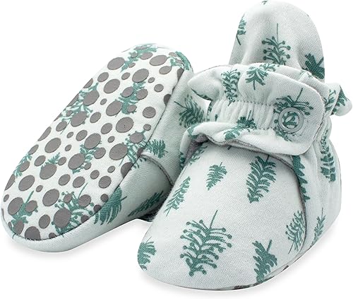 Zutano - Botines de algodón orgánico para bebé, unisex, con suave suela antideslizante, se mantienen en los pies del bebé