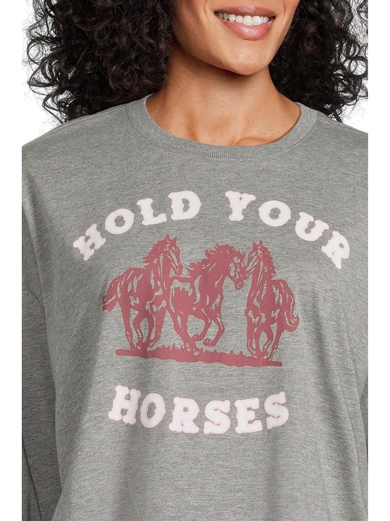 Gray P.J. Salvage Hold Your Horses Short Pj Set