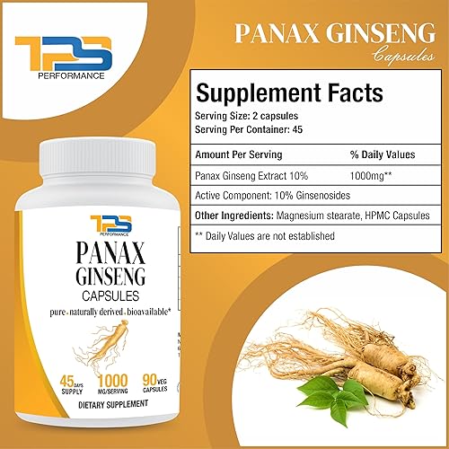 Miniatura 2 de Panax Ginseng  Extra Fuerza  10% Ginsenósidos  1000 mg por porción  90 cápsulas vegetales  Suministro para 45 días