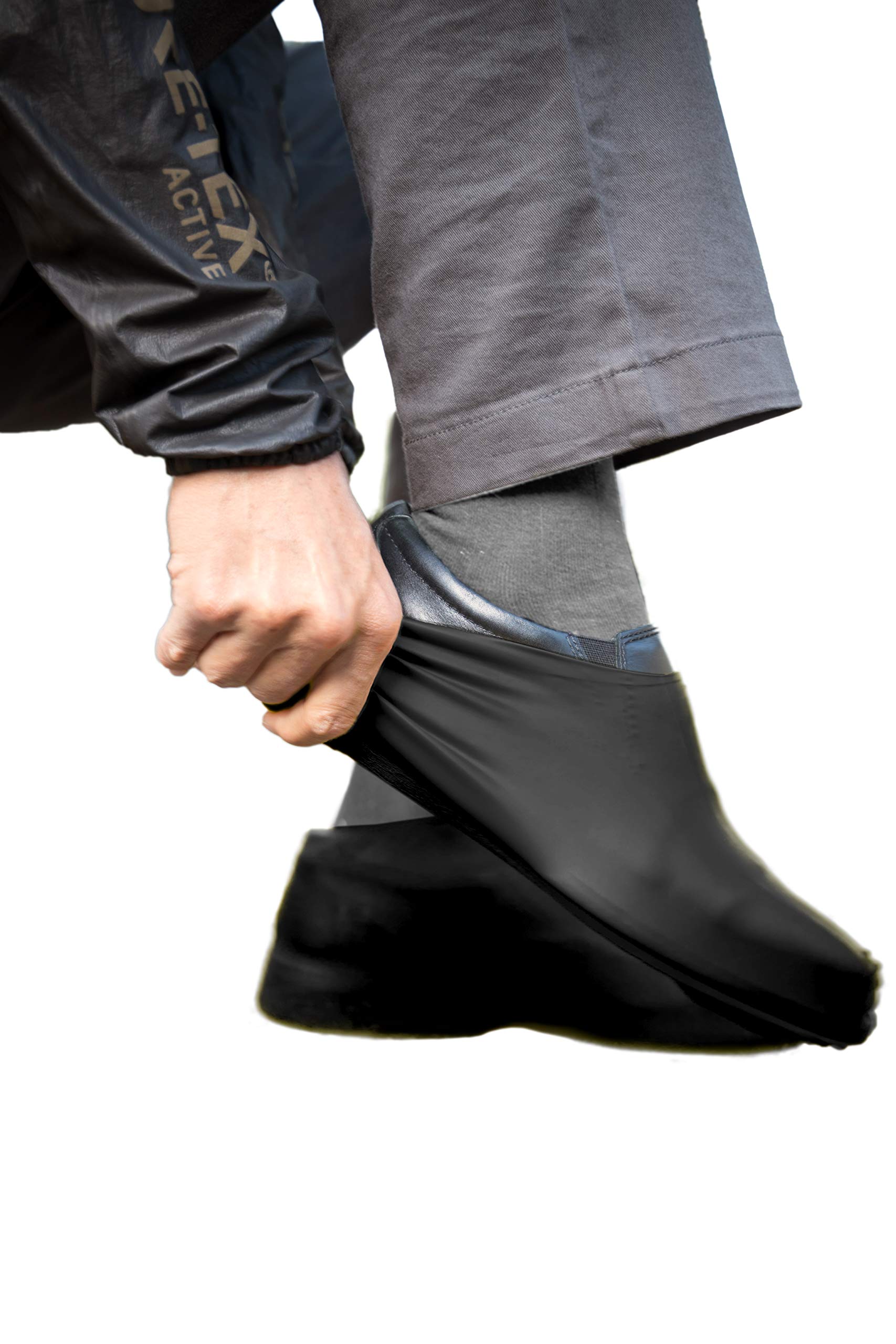 veloToze Roam - Commuting Shoe Cover - Works with Any Shoes - for Cycling, Commute, Flat Pedals, ebike, Walking Black