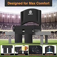 Vista 4 de HOPERAN Heated Stadium Seats for Bleachers with Back Support, 3 Levels Heating Bleacher Chairs with Back and Cushion, Folding Bleacher Seat