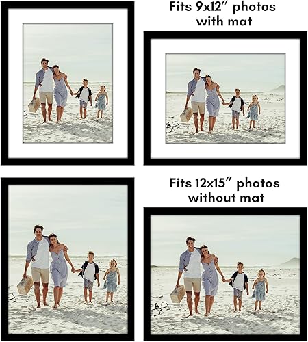 Vista 116 de Americanflat Portarretratos de 5 x 6 pulgadas con plexiglás pulido, juego de 5 portarretratos de 2 x 3 pulgadas con paspartú o para fotos de 5 x 6
