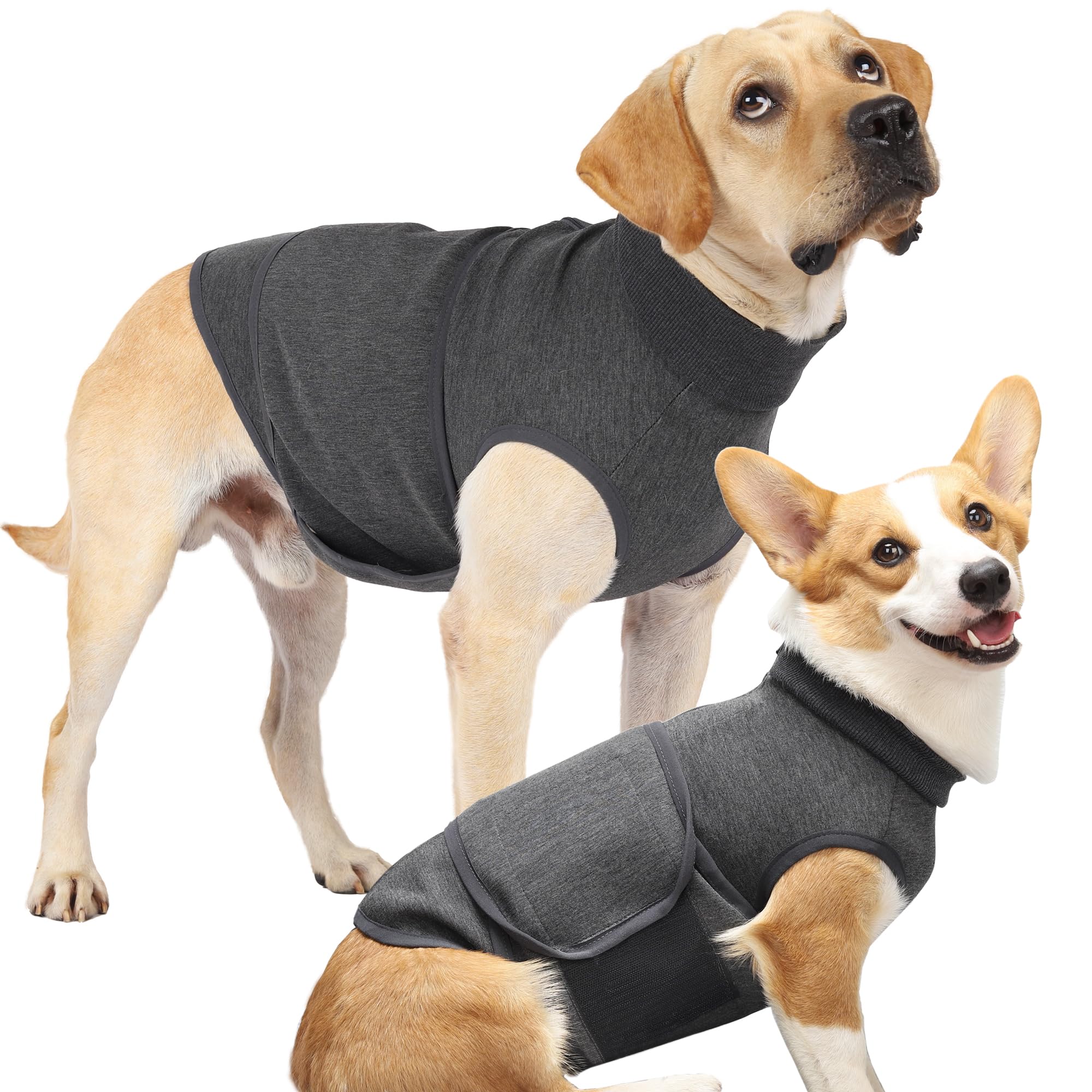 Kodervo Dog Anxiety Vest, Skin-Friendly Thunder Jacket for Dogs, Dog Calming Shirt for Thunder, Fireworks, Vet Visits and Separation - Keep Pet Calm