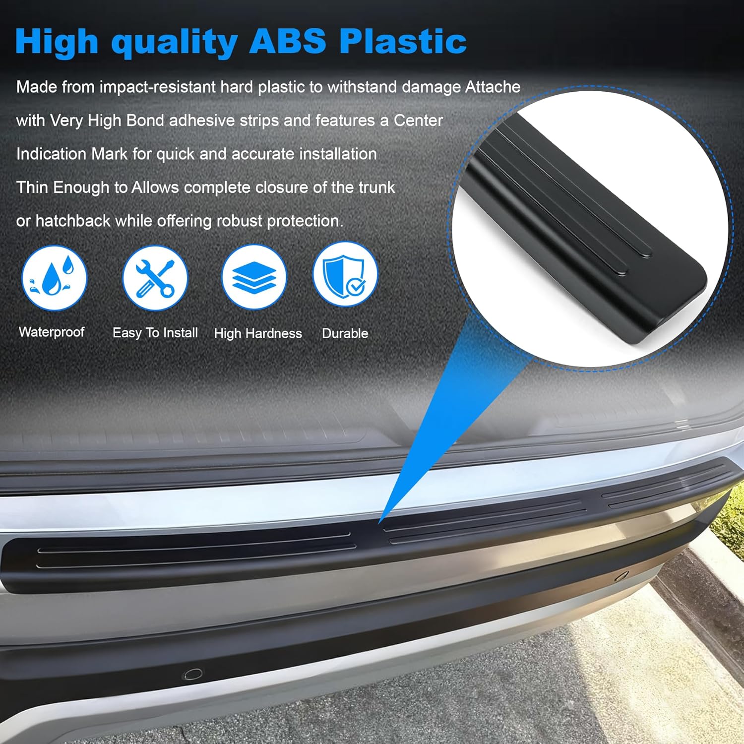 Rear Bumper Protector Guard Compatible with Select 2023-2025 Honda Pilot Models, Anti-Scratch - Black