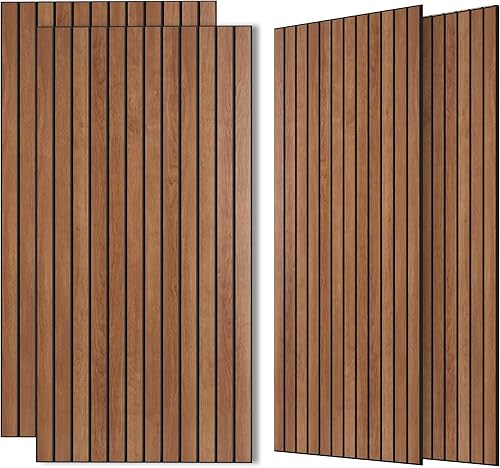 Miniatura 31 de Paquete de 10 paneles acústicos grandes de 47.2 x 23.6 pulgadas, panel acústico decorativo de pared, panel a prueba de sonido con acabado de grano