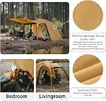 Naturehike7.6 Double Person 4-Seasons Camping Tent, UPF50+ Sun Protection Tent with 7001 Aluminum Alloy Tent Poles, PU2000mm+ Waterproof Tent for Outdoor Camping,Picnic