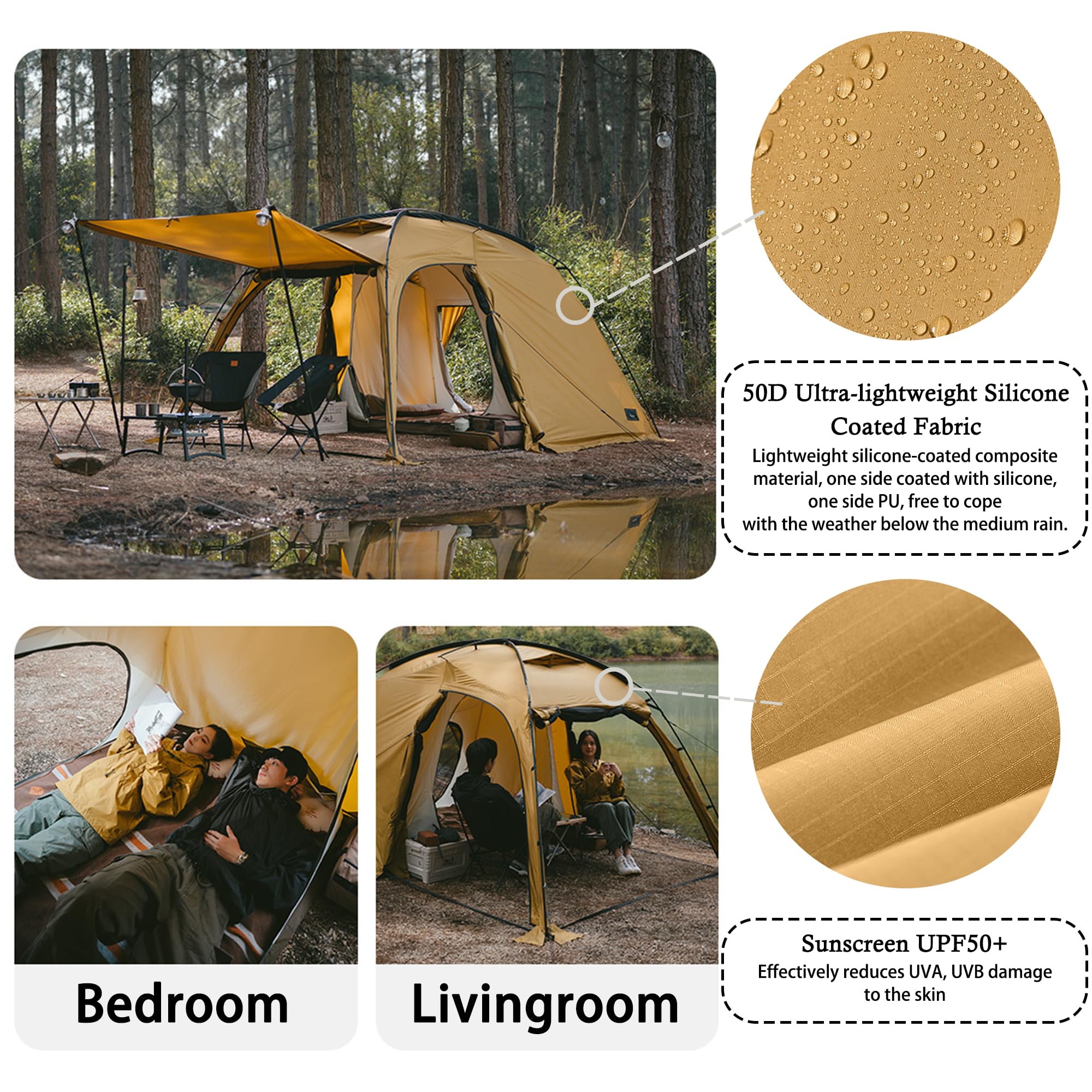 Amazon.co.jp: Naturehike7.6 ダブルパーソン 4シーズン キャンプ