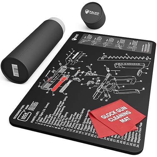 Falko Tactical Gun Cleaning Mat for Glock - Double Thickness