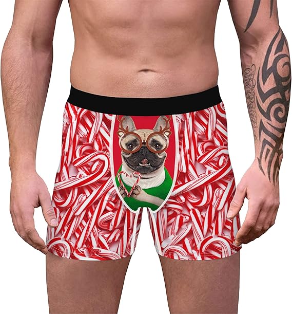 Boxer Uomo Natale Divertenti - Mutande Hipster Con Stampa 3D, Elasticizzate E Traspiranti - Foto 6