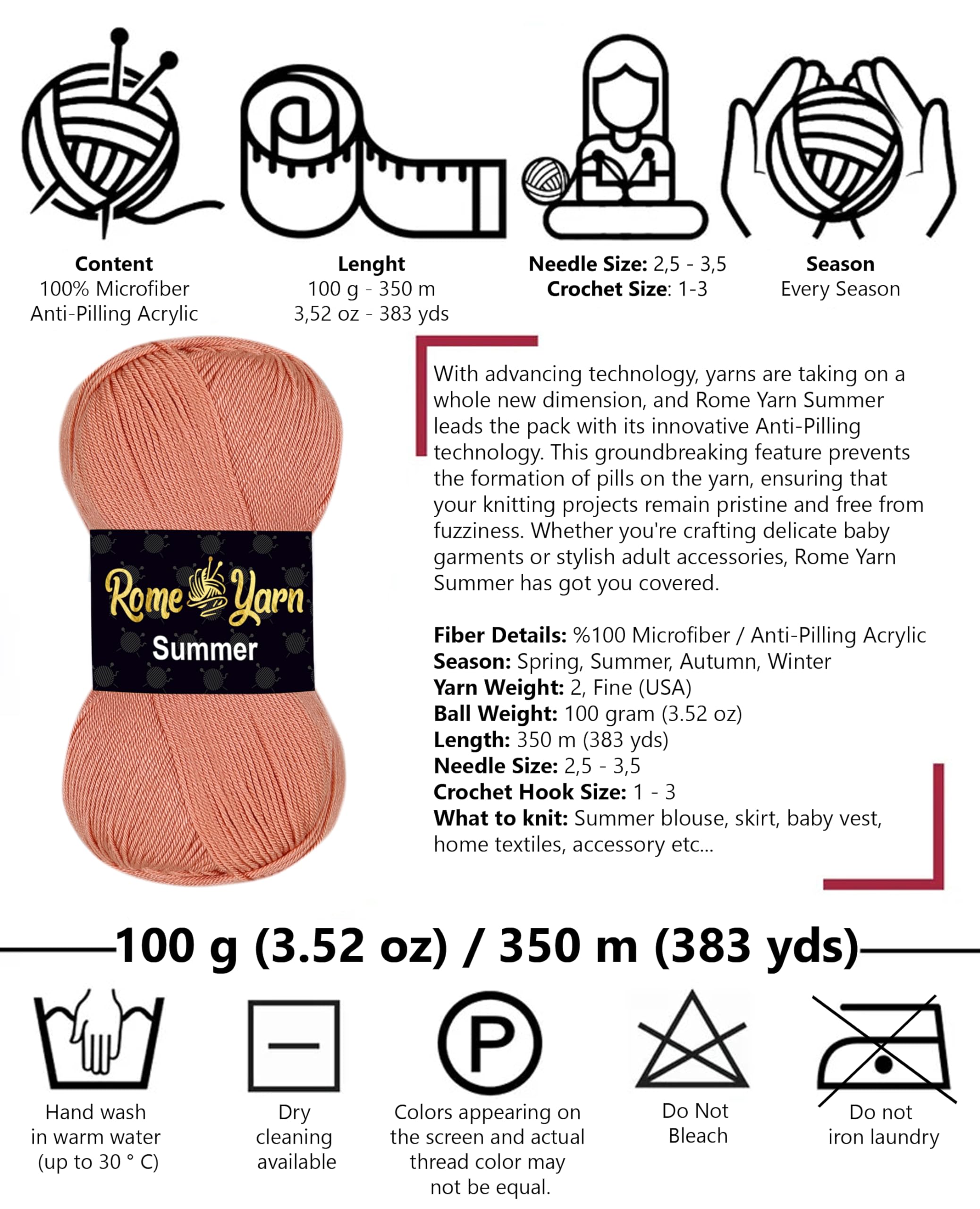 Rome Yarn Summer Yarn, 103 - Image 2