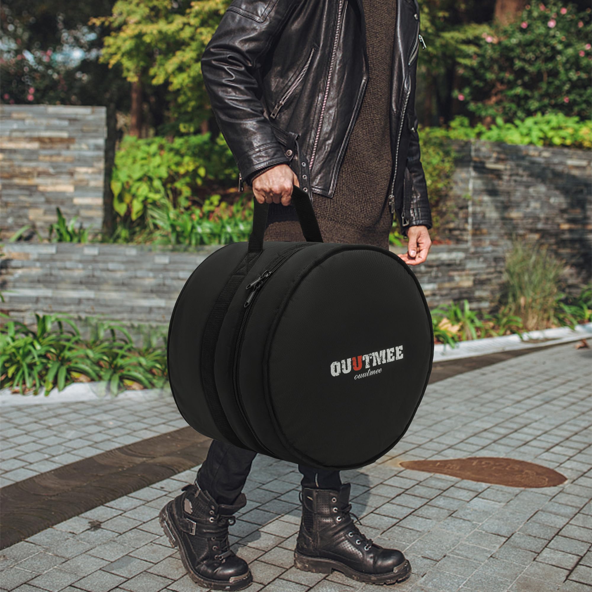 OUUTMEE 5-teiliges Trommeltaschen-Set für Snare Drum, 12" Tom, 13" Tom, 16" Floor Bass Tom, 18" Tom, 22"/24" Bass Drum, 8MM