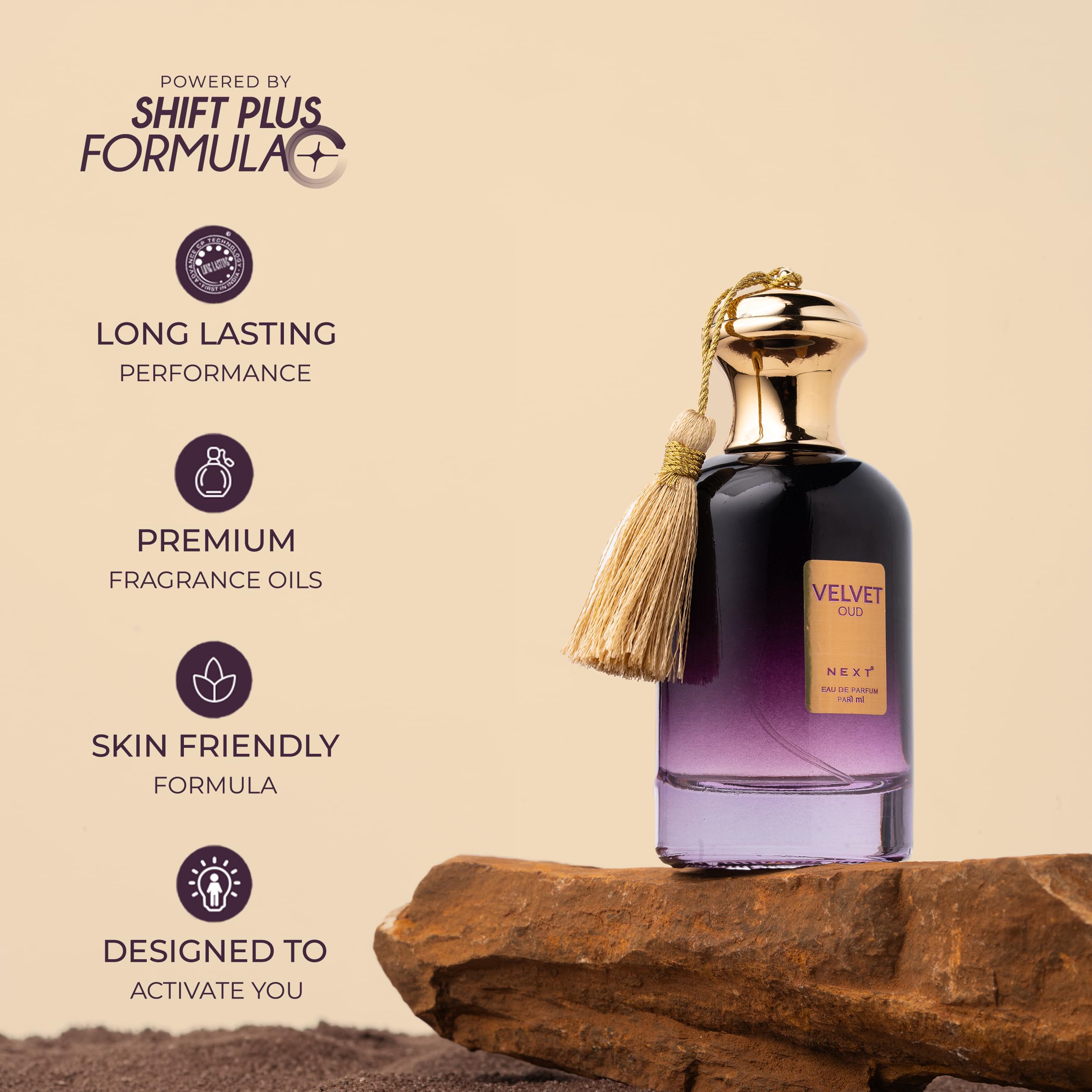 Next Care Velvet Oud Long Lasting Perfume for Man and Woman | EDP 100ml | Saffron, Ylang Ylang, Musk Fragrance Notes| Perfume for Men & Women | Great for Everyday Use 2