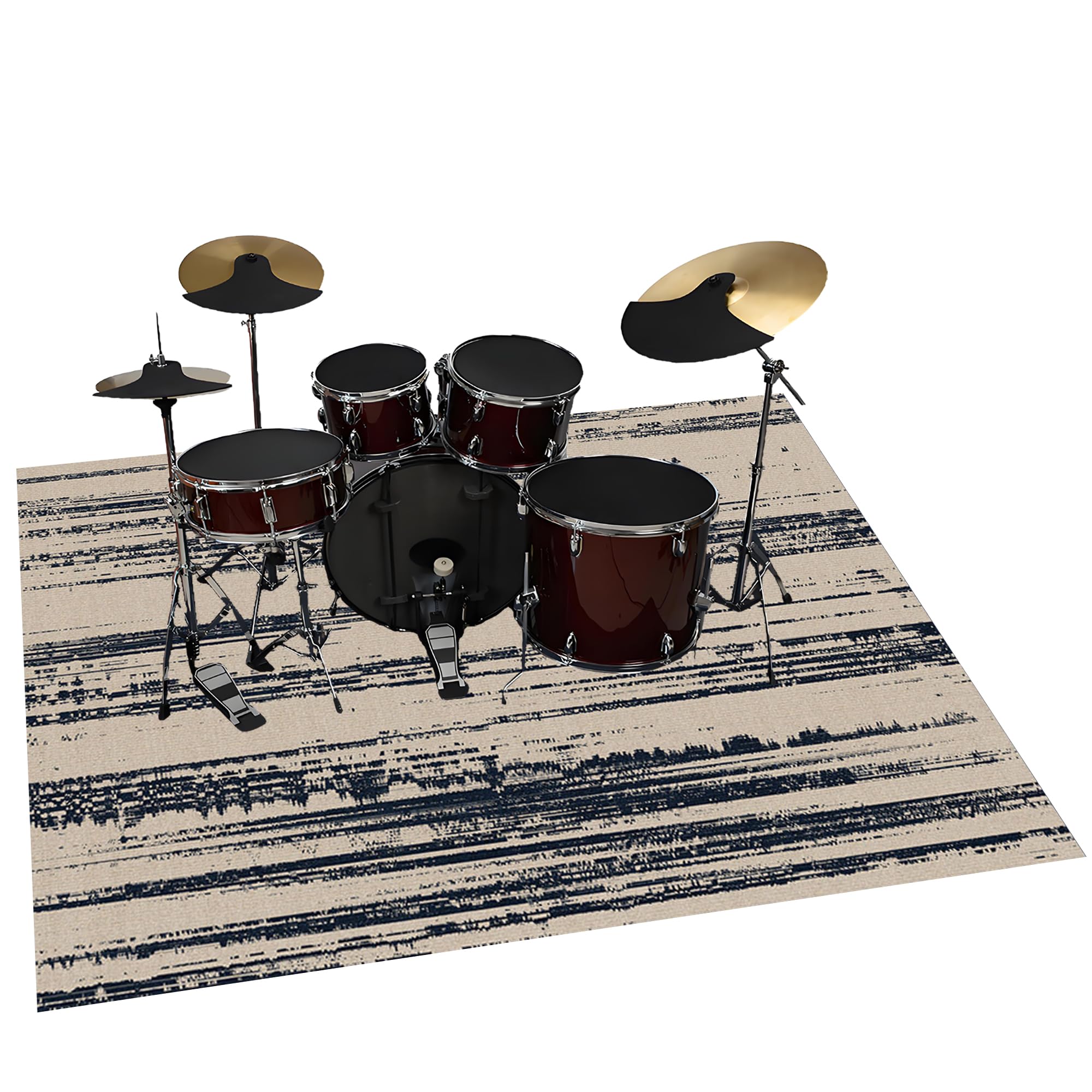 Alfombra Bateria Electronica Antideslizantes Alfombra Tambor 140 x 90 cm | Antivibracion, Insonorizada Alfombras Acusticas para Kits de Batería Acústica Electrónica Caja Y Instrumentos Musicales