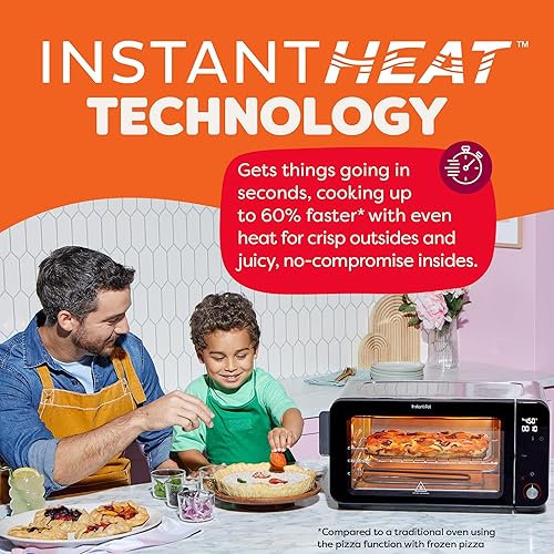 Miniatura 4 de Instant Pot No requiere precalentamiento* Horno tostador con freidora de aire de 6 rebanadas con tecnología InstantHeat, 10 en 1, freír al aire,