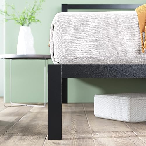 Miniatura 10 de ZINUS Arnav - Marco de cama de metal con cabecero soporte de listones de madera no necesita somiers fácil de montar matrimonial