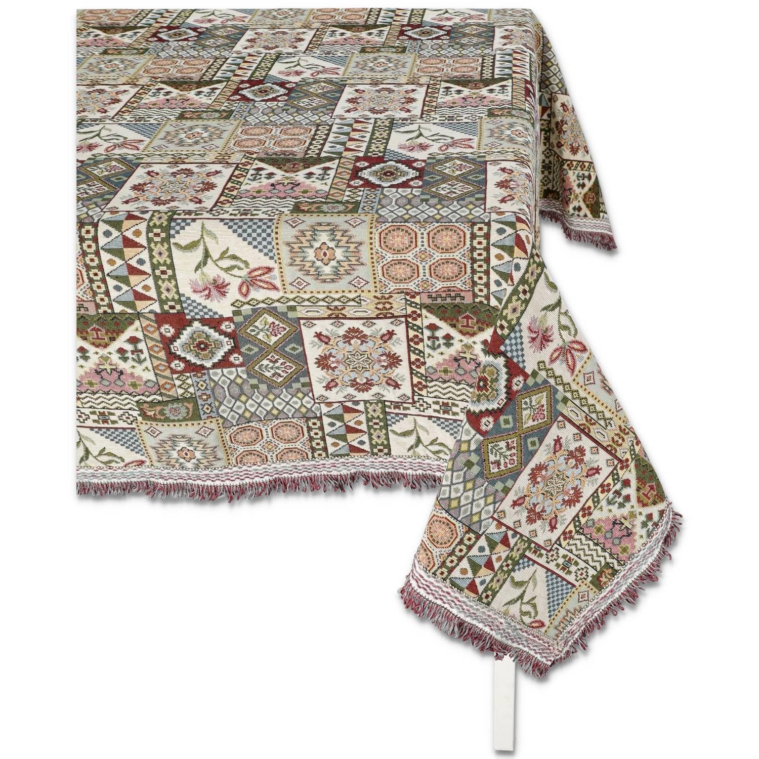 Casatessile Tovaglia copritavolo Elegante Tessuto GOBELIN Jacquard Aurora X - 8 posti 140x220 cm.