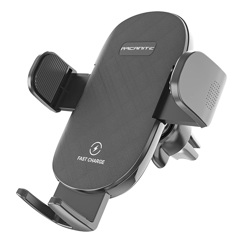 Immagine del prodotto ARCANITE Supporto per Telefono Cellulare Advanced Air Vent con Ricarica Wireless Rapida per l'uso in Automobili. Ricarica Wireless Compatibile con iPhone, Android