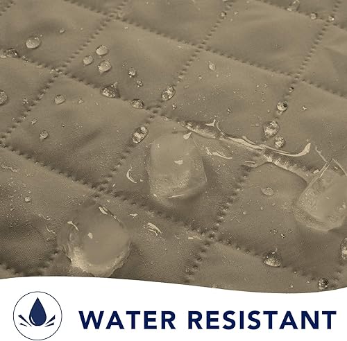 Miniatura 4 de PureFit Funda de sofá reversible resistente al agua, lavable a máquina, con correa ajustable, para perros, mascotas (reclinable, beigemarfil)