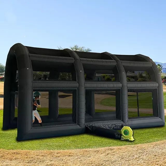 SAYOK Inflatable Batting Cage - Tennis Court Design Baseball & Football Training