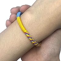 Vista 7 de LAMIBEE Pulsera de Orgullo, pulsera de polietileno, LGBTQA+ Orgullosamente Love Boho Estilo Pulsera de Muñequera, Pulsera de cuerda de surfista