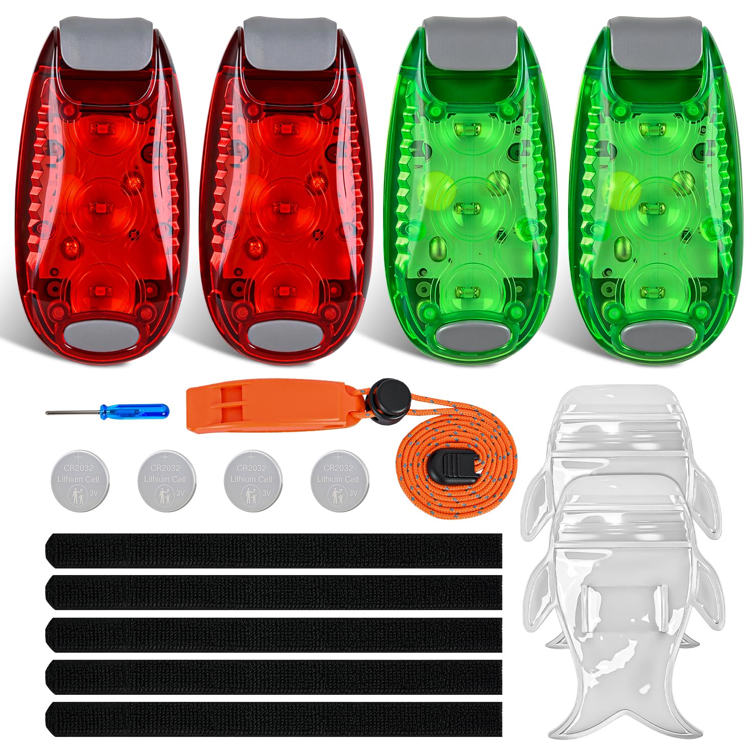 Nilight LED Safety Light 4PCS Red Green Marine Navigation Bike Tail Lights